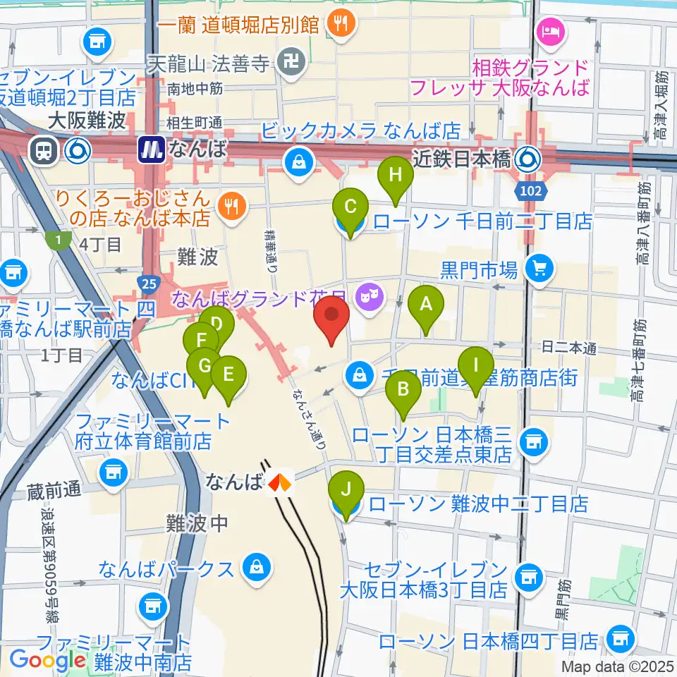 YES-fm周辺のコンビニエンスストア一覧地図