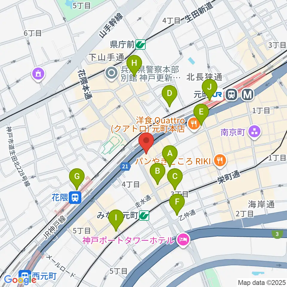 FM MOOV周辺のコンビニエンスストア一覧地図
