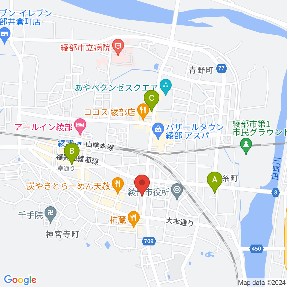 FMいかる周辺のコンビニエンスストア一覧地図