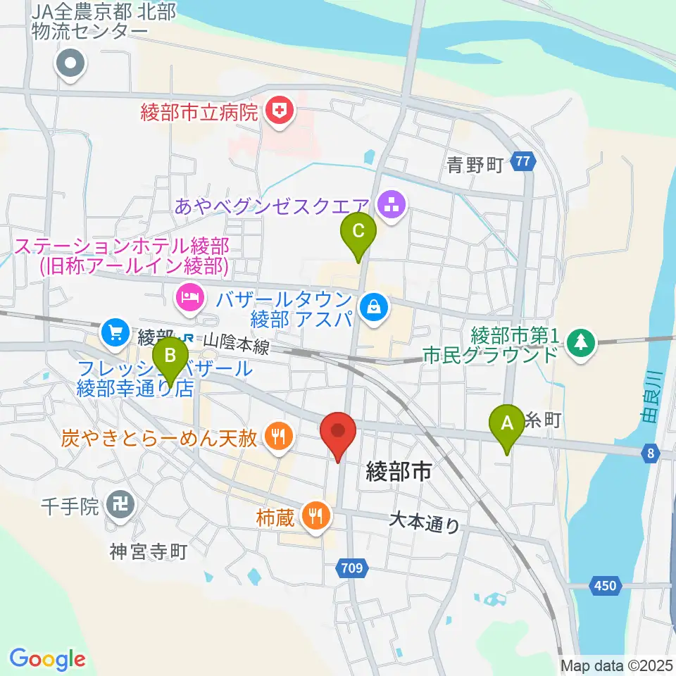 FMいかる周辺のコンビニエンスストア一覧地図