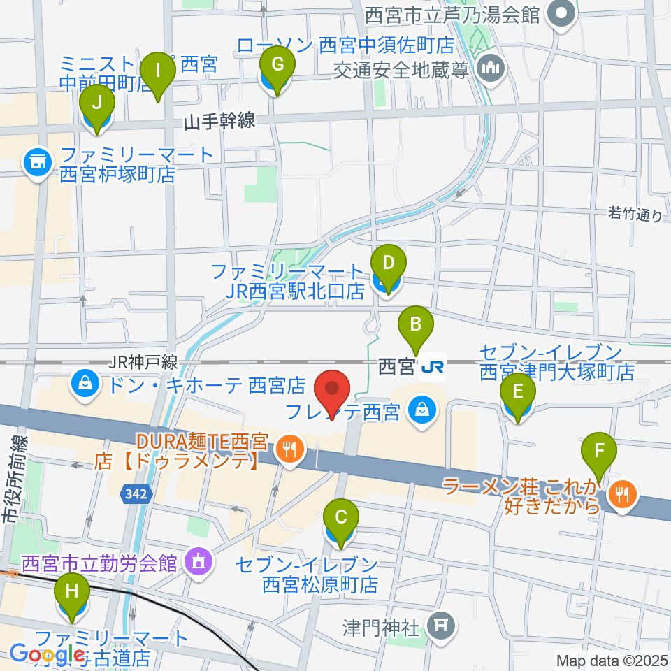 さくらFM周辺のコンビニエンスストア一覧地図