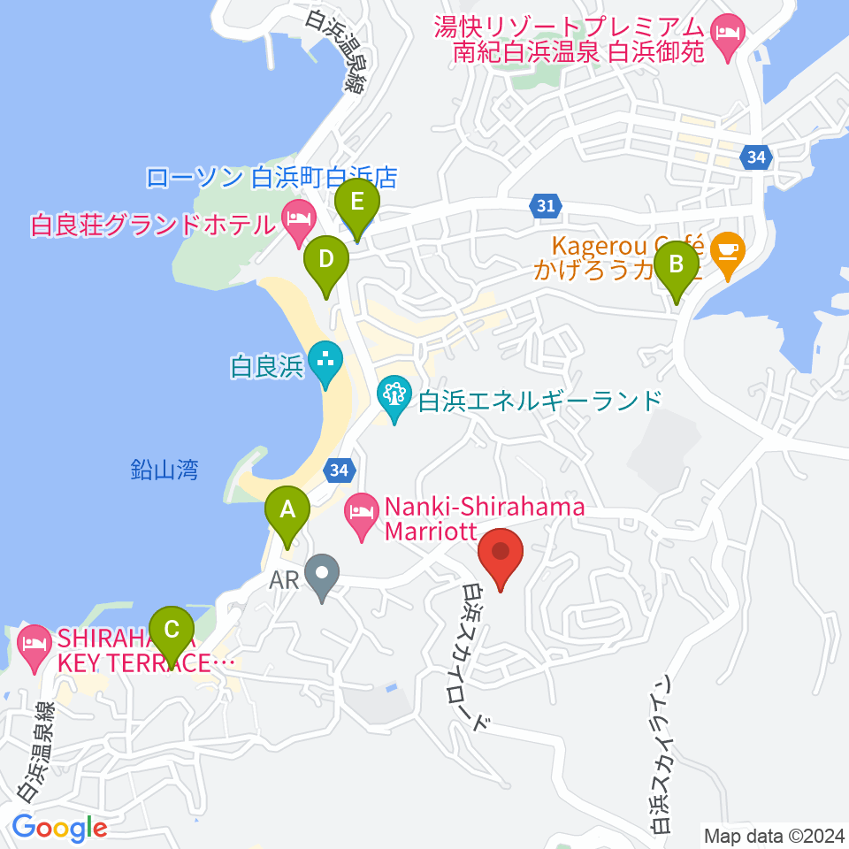 南紀白浜FMビーチステーション周辺のコンビニエンスストア一覧地図