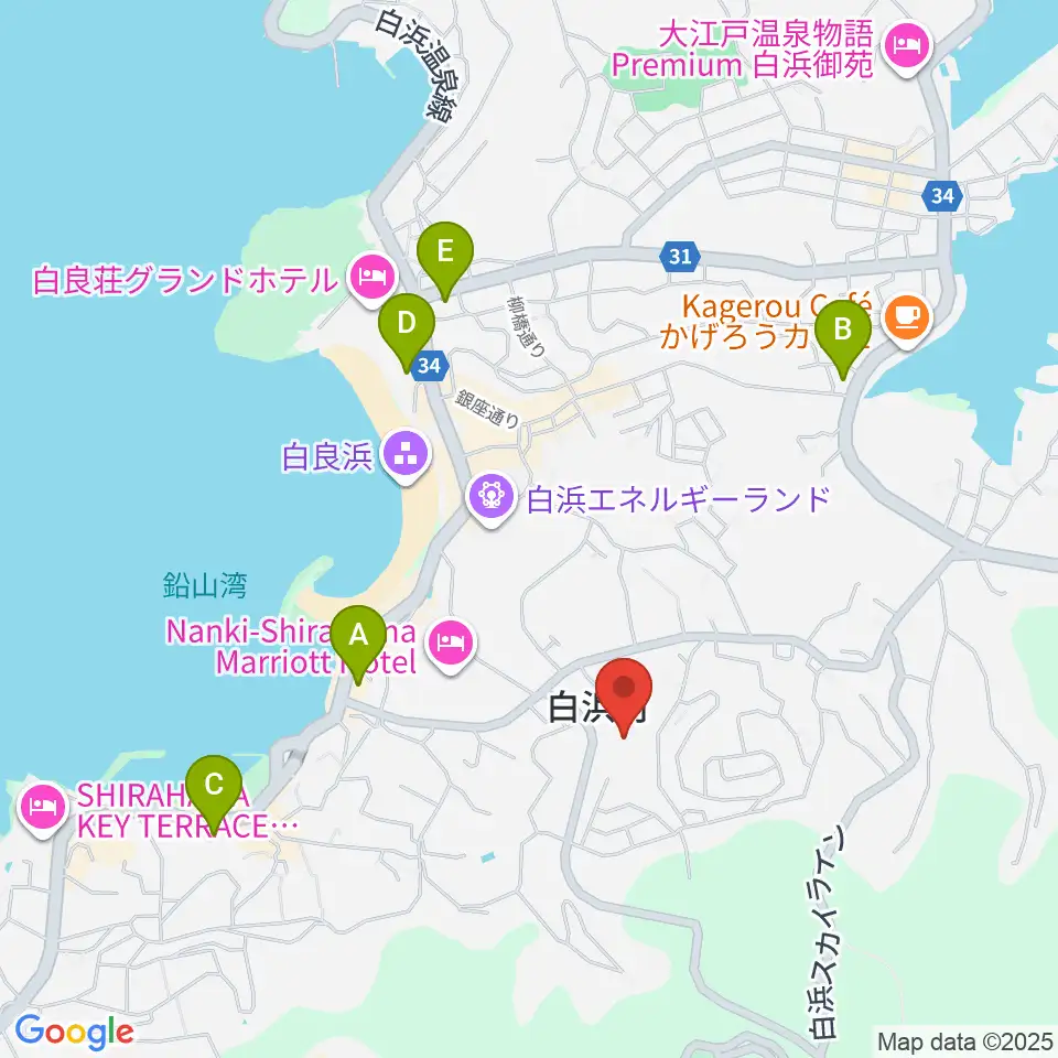南紀白浜FMビーチステーション周辺のコンビニエンスストア一覧地図