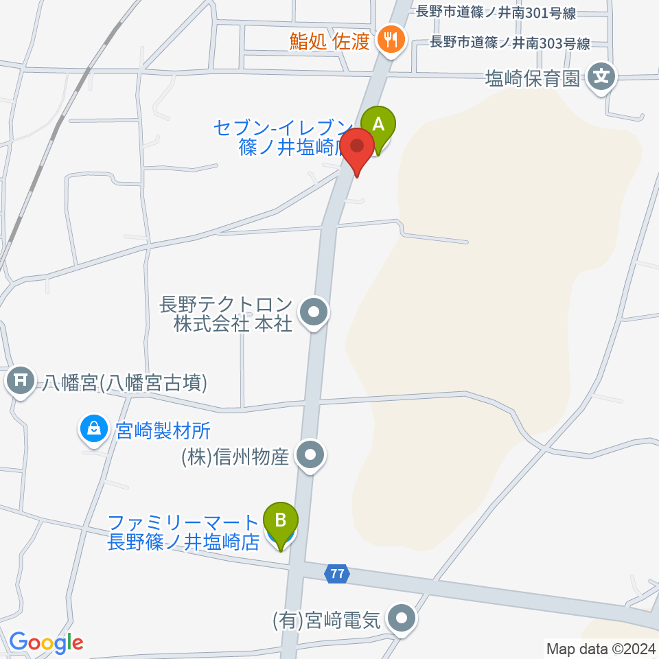 BLUE JOKER周辺のコンビニエンスストア一覧地図