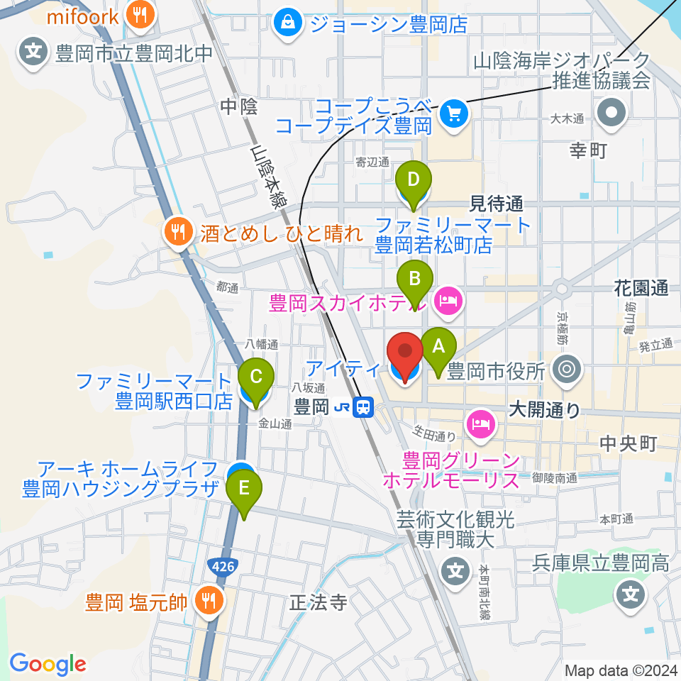 FM JUNGLE周辺のコンビニエンスストア一覧地図