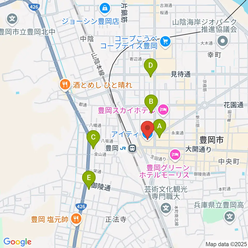 FM JUNGLE周辺のコンビニエンスストア一覧地図