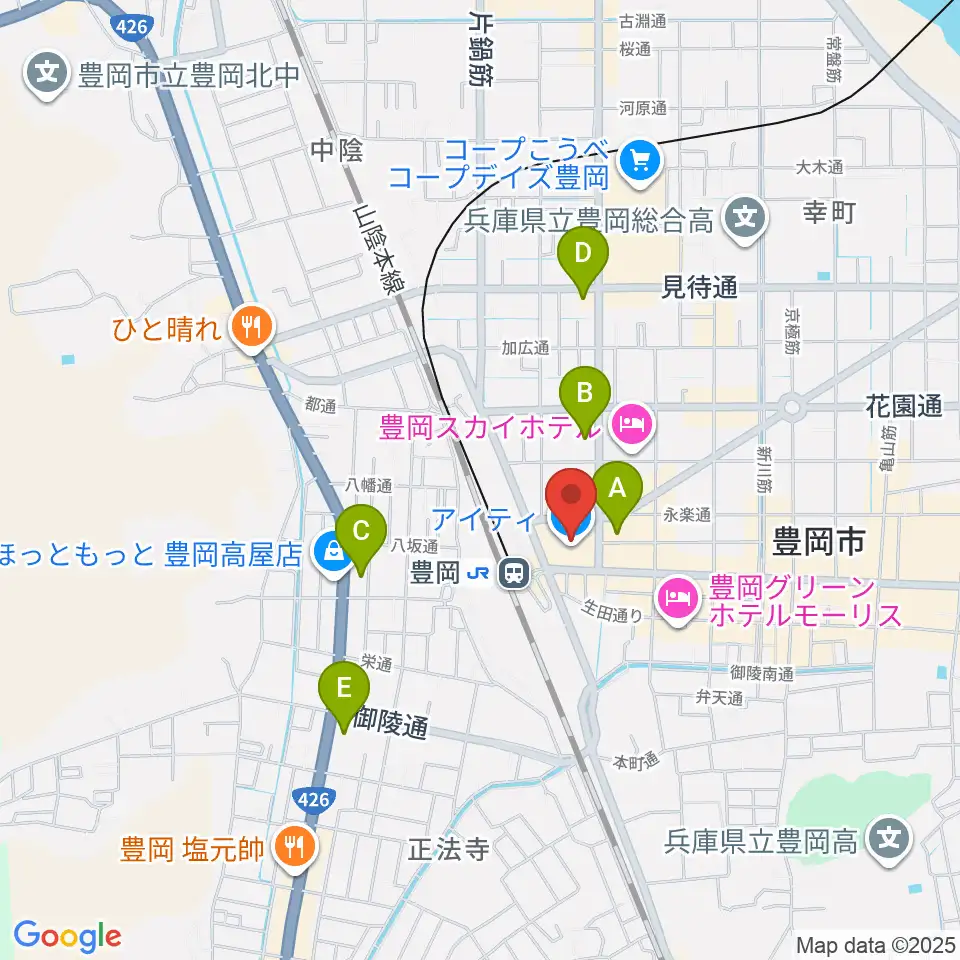 FM JUNGLE周辺のコンビニエンスストア一覧地図