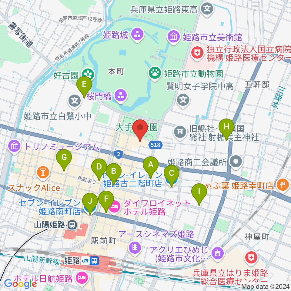 FMゲンキ周辺のコンビニエンスストア一覧地図