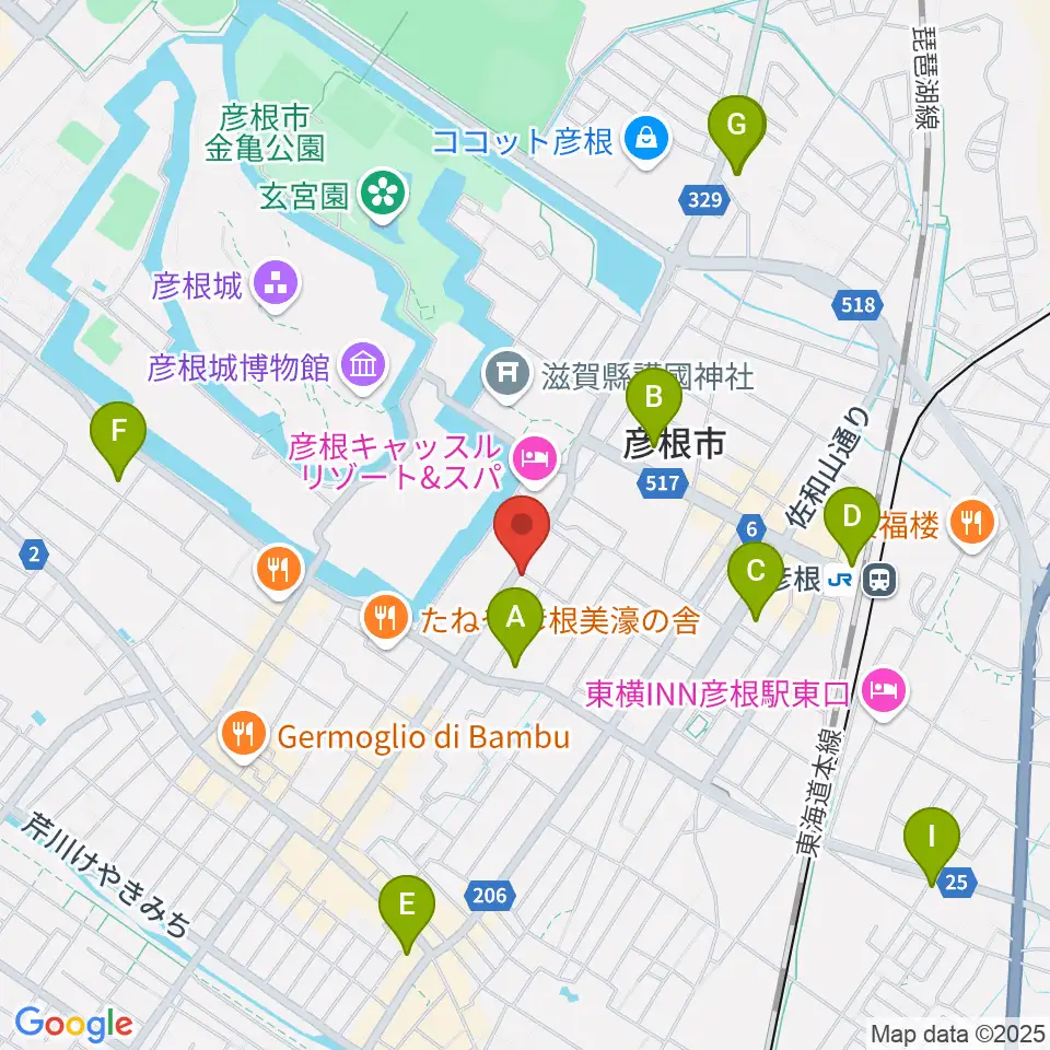 エフエムひこね周辺のコンビニエンスストア一覧地図