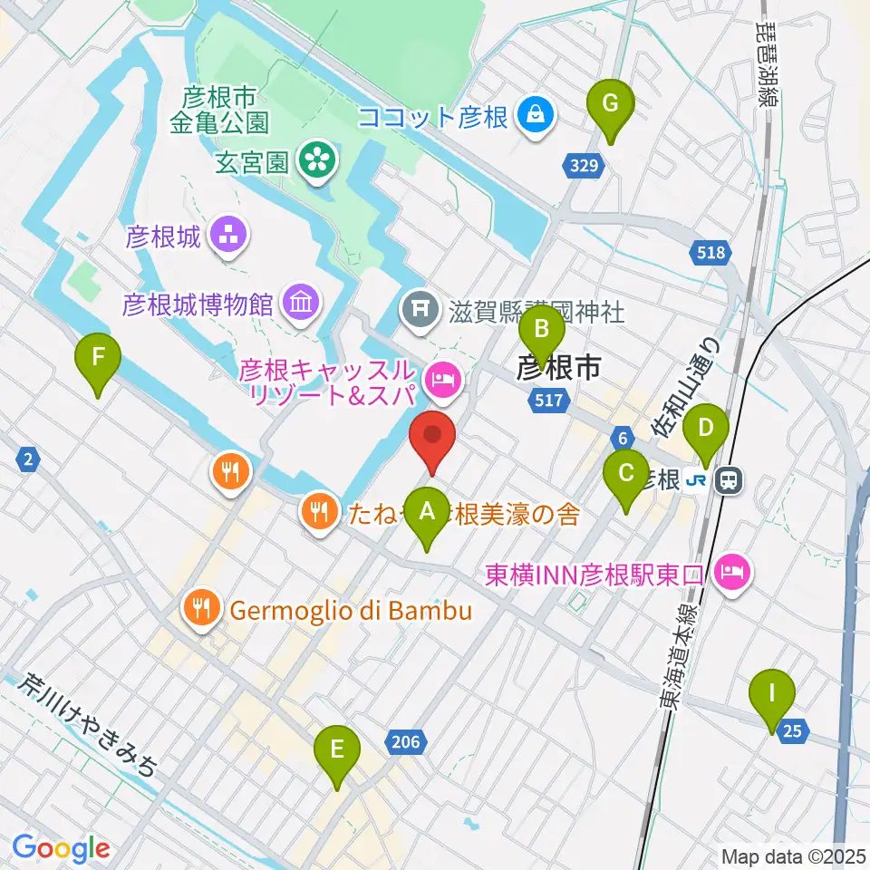 エフエムひこね周辺のコンビニエンスストア一覧地図