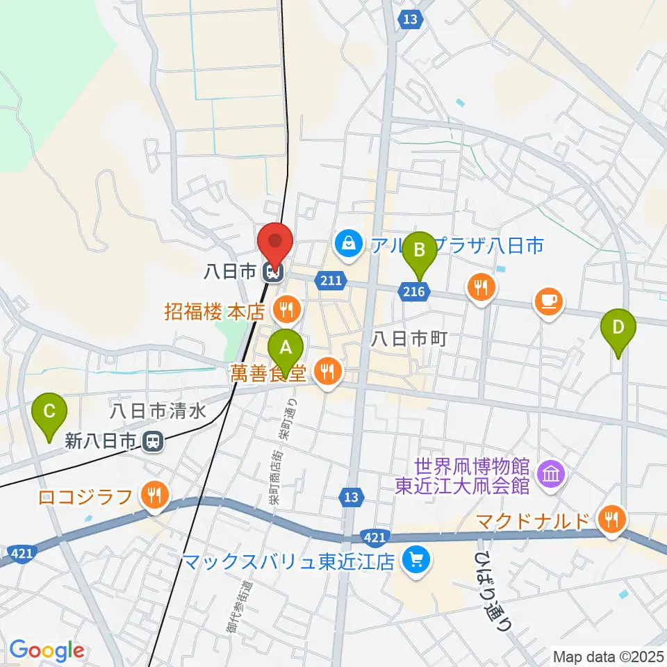 FMひがしおうみ ラジオスイート周辺のコンビニエンスストア一覧地図