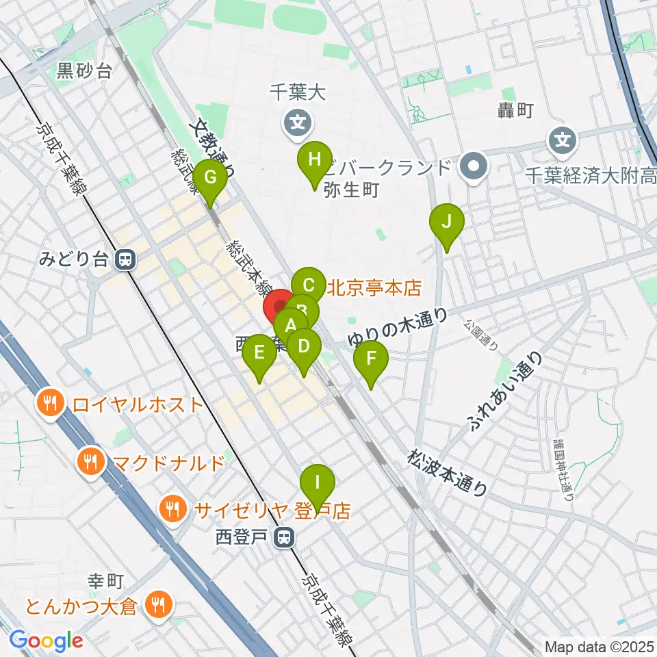 ZX WEST CHIBA周辺のコンビニエンスストア一覧地図