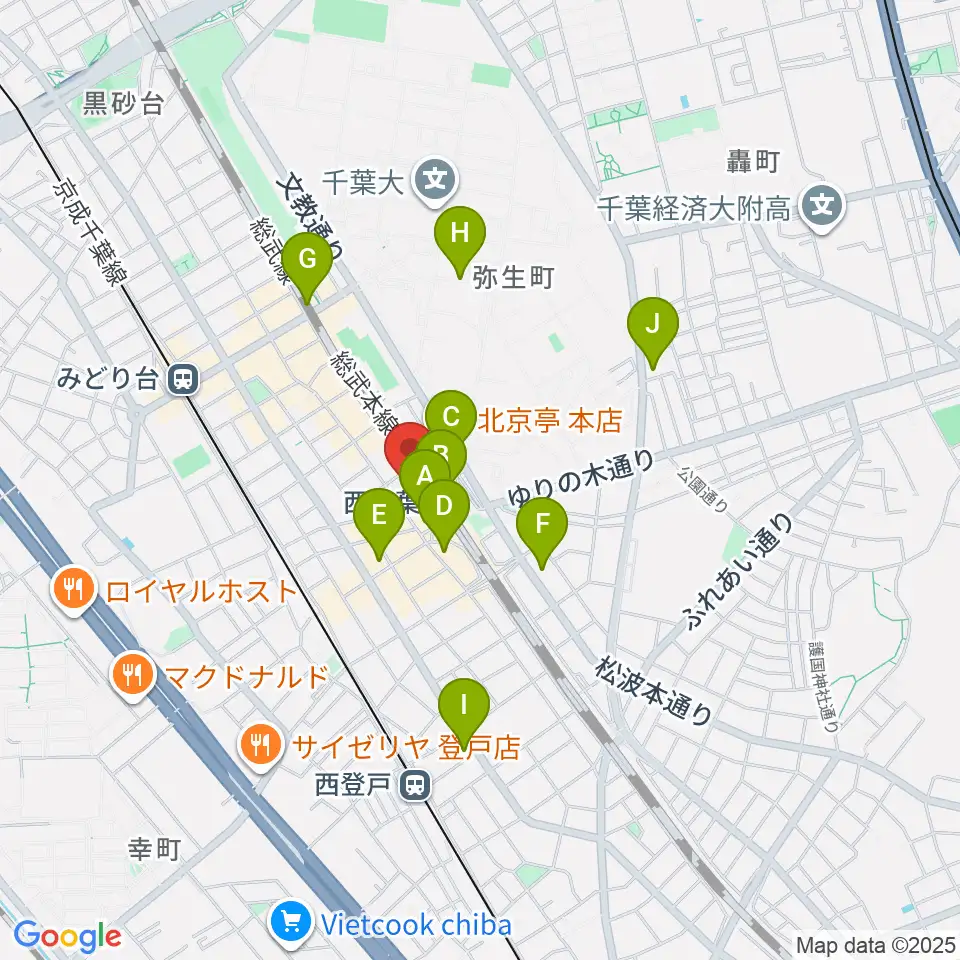 ZX WEST CHIBA周辺のコンビニエンスストア一覧地図