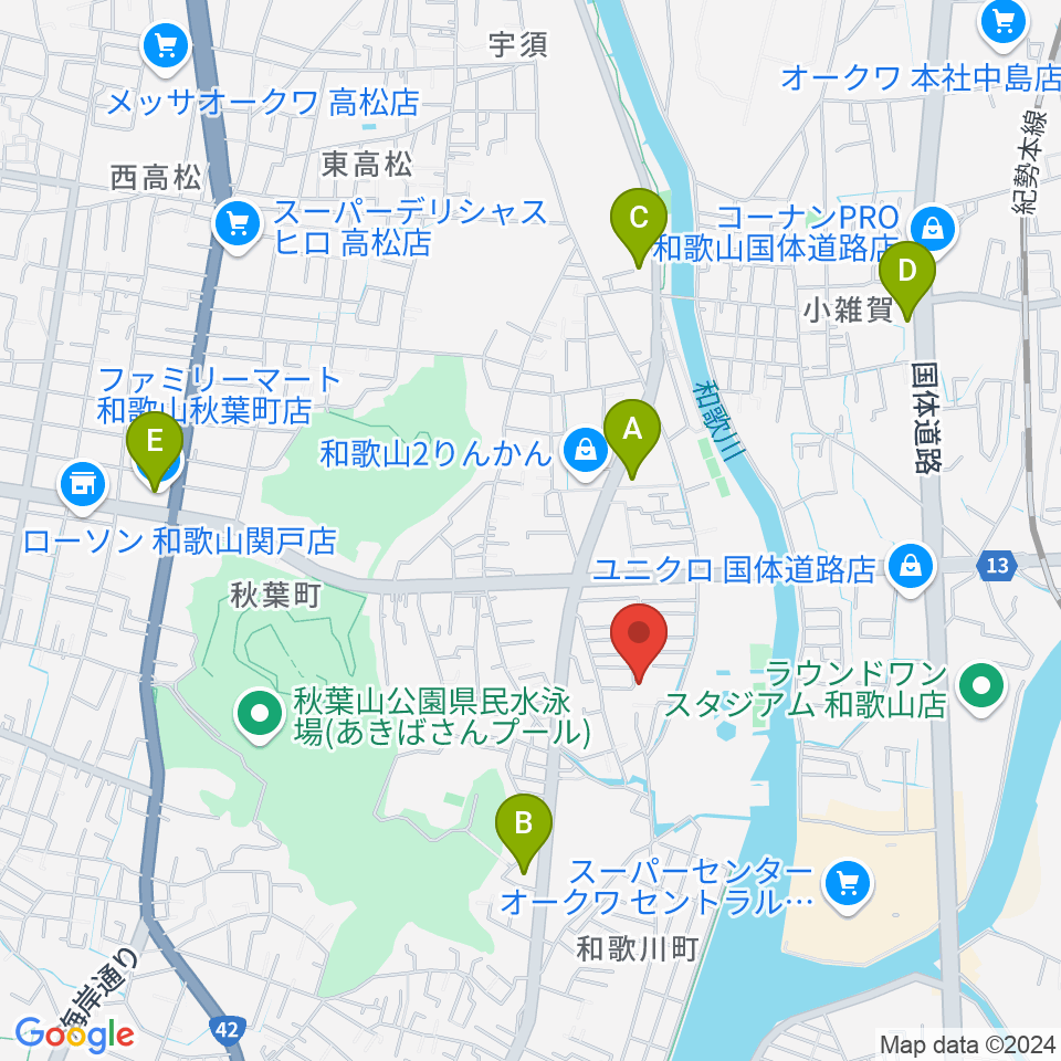 バナナエフエム周辺のコンビニエンスストア一覧地図