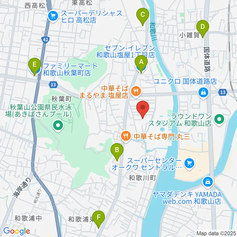 バナナエフエム周辺のコンビニエンスストア一覧地図