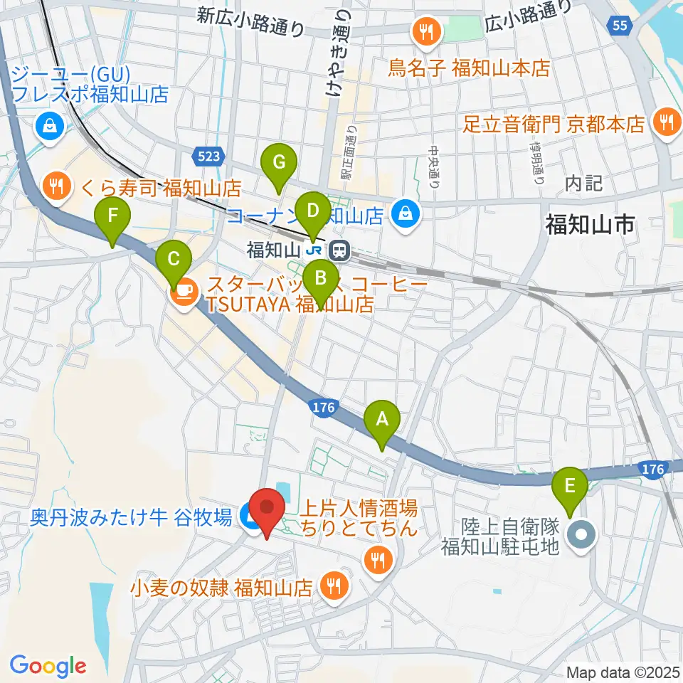FM丹波周辺のコンビニエンスストア一覧地図