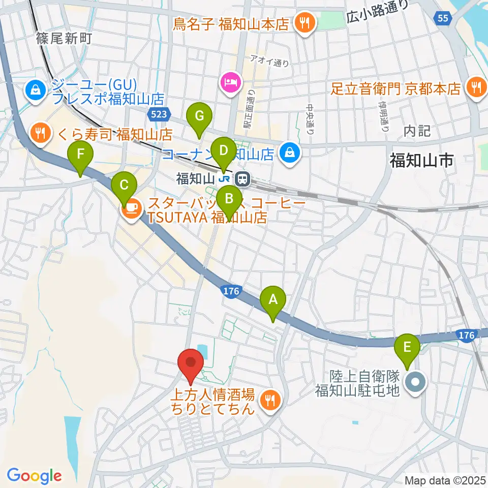 FM丹波周辺のコンビニエンスストア一覧地図