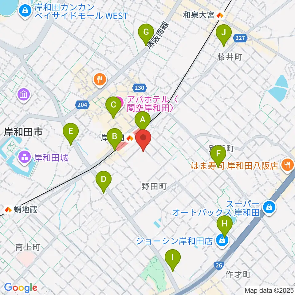 ラヂオきしわだ周辺のコンビニエンスストア一覧地図