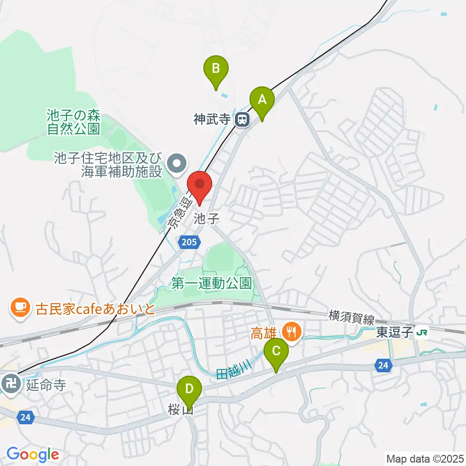 湘南ビーチFM周辺のコンビニエンスストア一覧地図