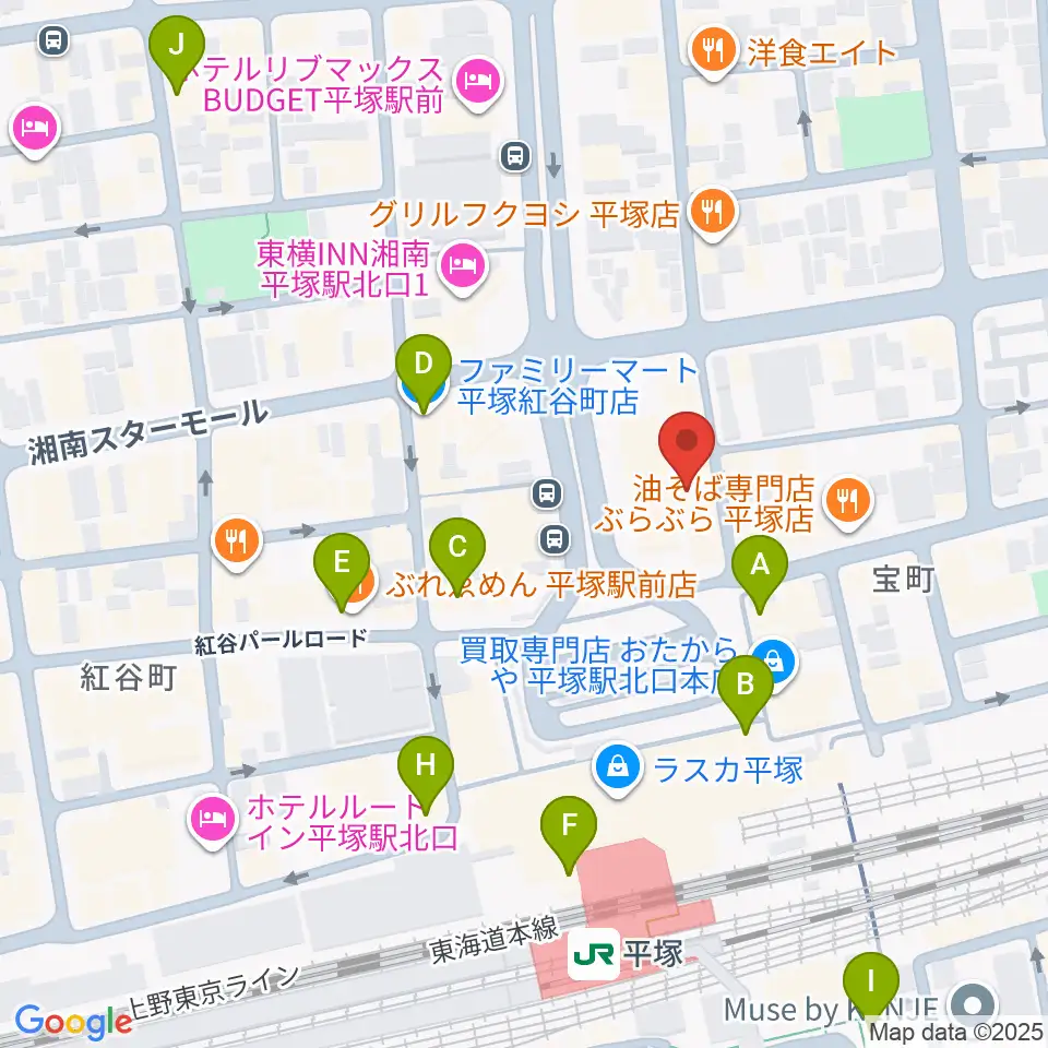 FM湘南ナパサ周辺のコンビニエンスストア一覧地図