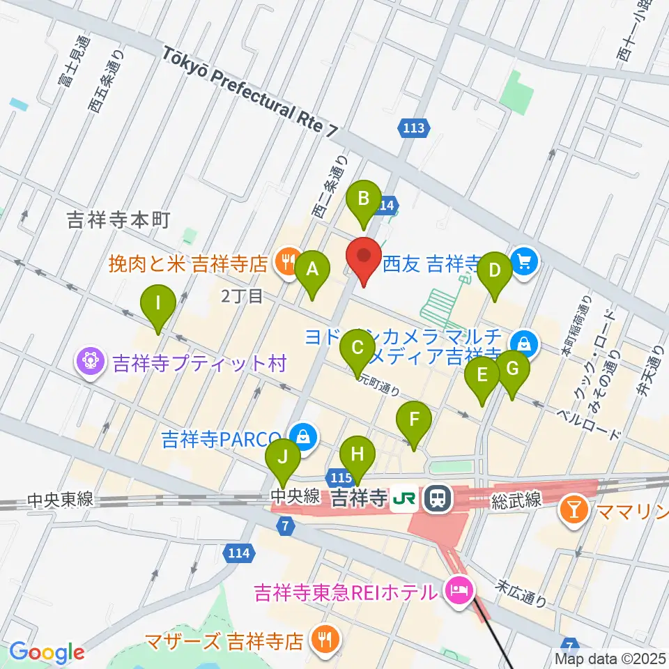 むさしのFM周辺のコンビニエンスストア一覧地図