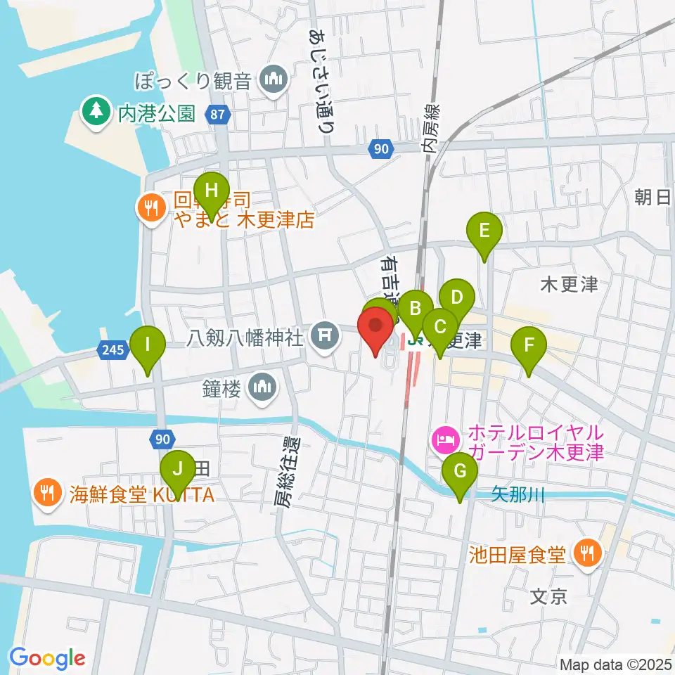 かずさエフエム周辺のコンビニエンスストア一覧地図