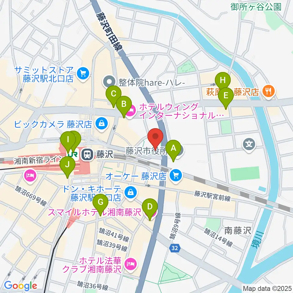 レディオ湘南周辺のコンビニエンスストア一覧地図