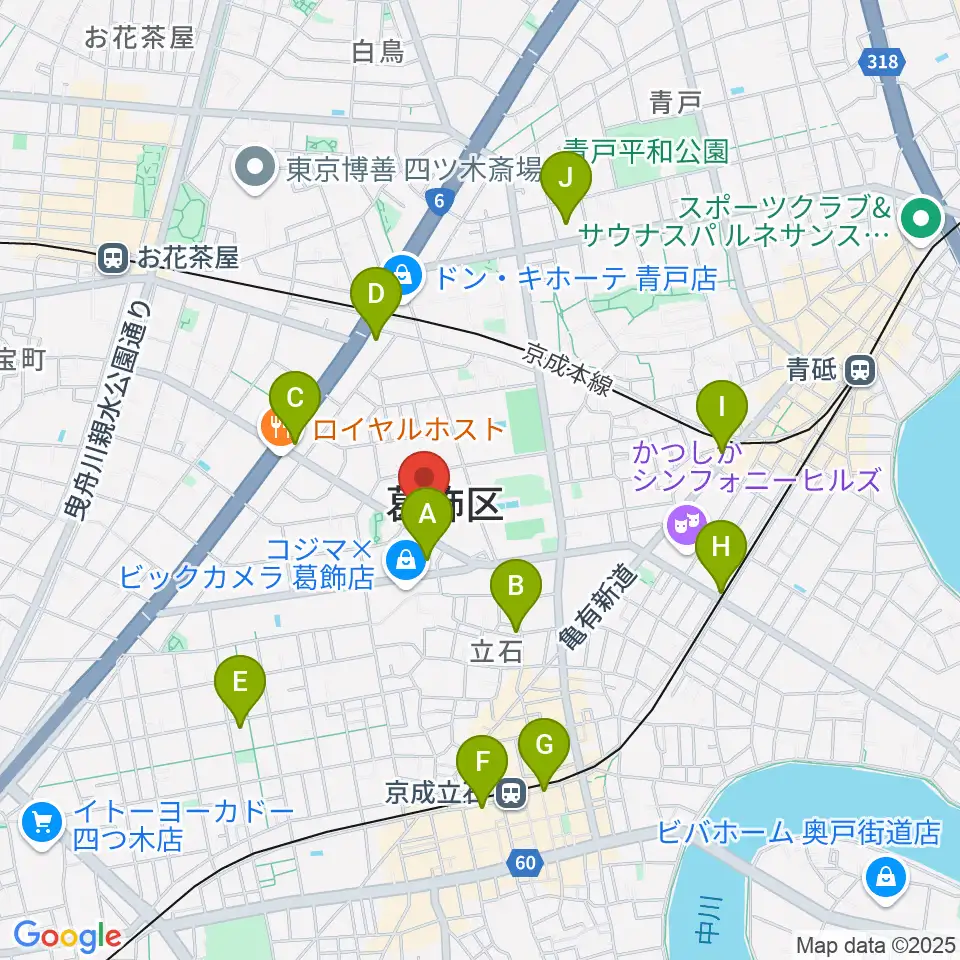 かつしかFM周辺のコンビニエンスストア一覧地図