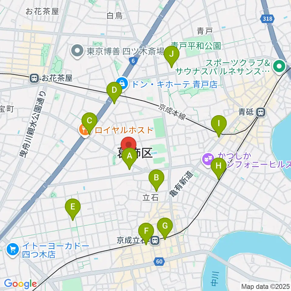 かつしかFM周辺のコンビニエンスストア一覧地図