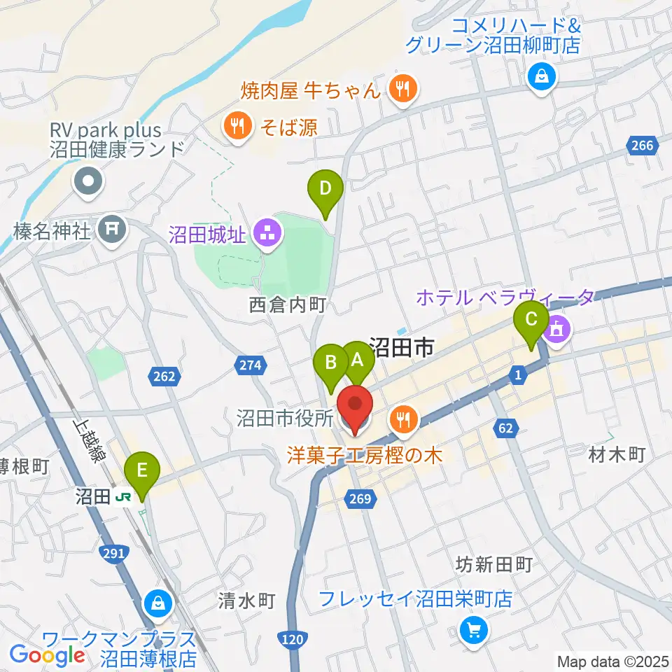 FM OZE周辺のコンビニエンスストア一覧地図
