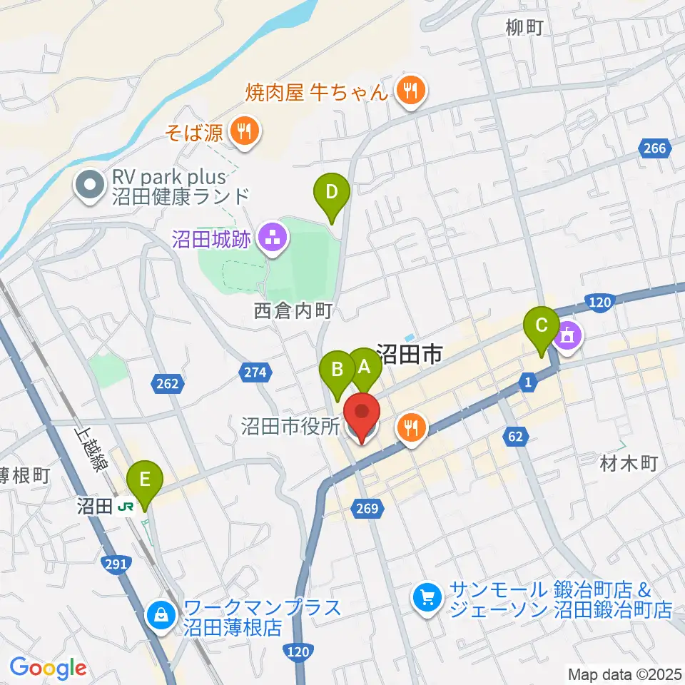 FM OZE周辺のコンビニエンスストア一覧地図