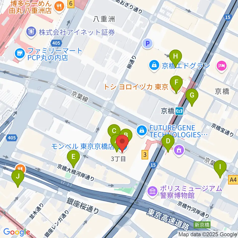 中央エフエム ラジオシティ周辺のコンビニエンスストア一覧地図