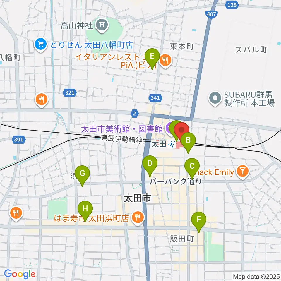 エフエム太郎周辺のコンビニエンスストア一覧地図