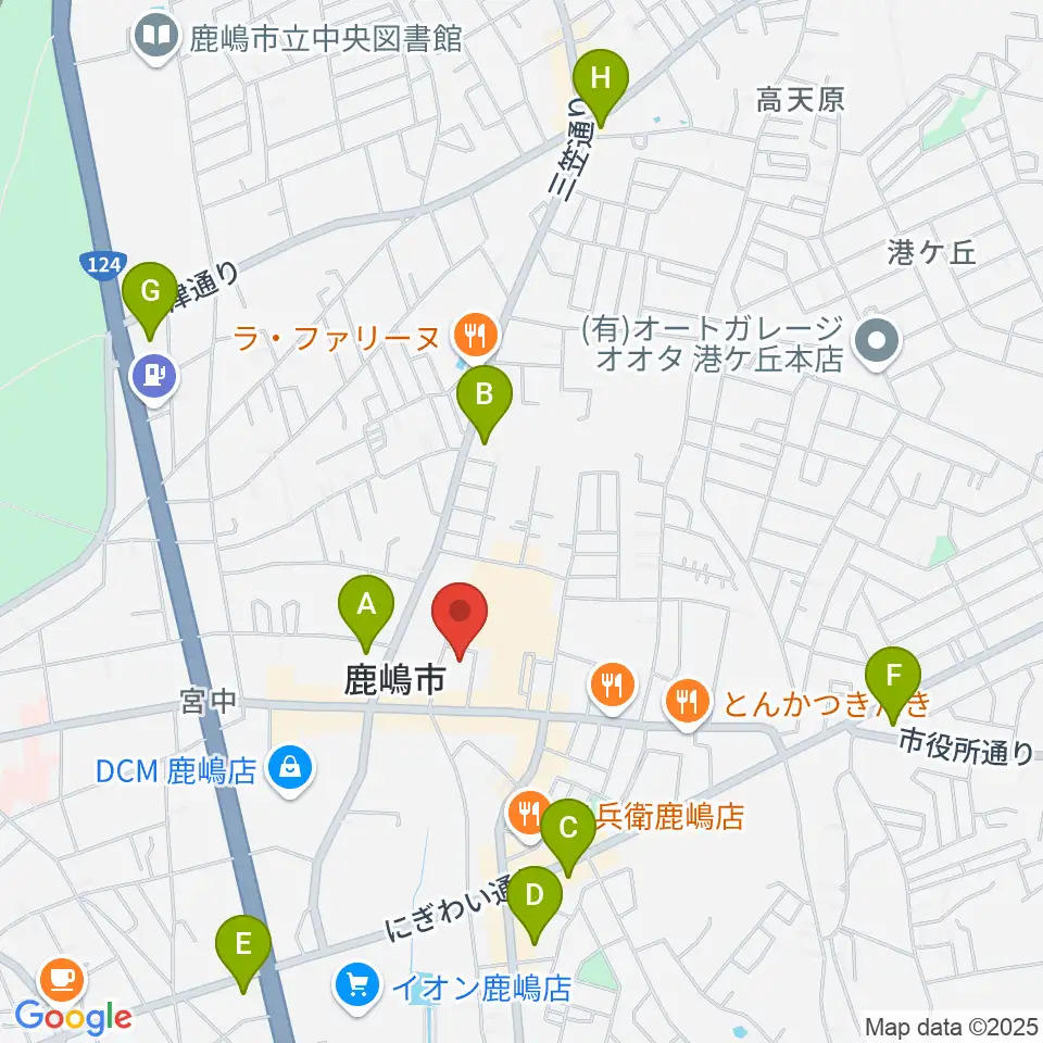 FMかしま周辺のコンビニエンスストア一覧地図