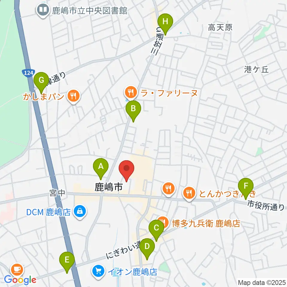 FMかしま周辺のコンビニエンスストア一覧地図