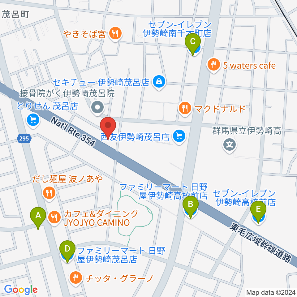 いせさきFM周辺のコンビニエンスストア一覧地図