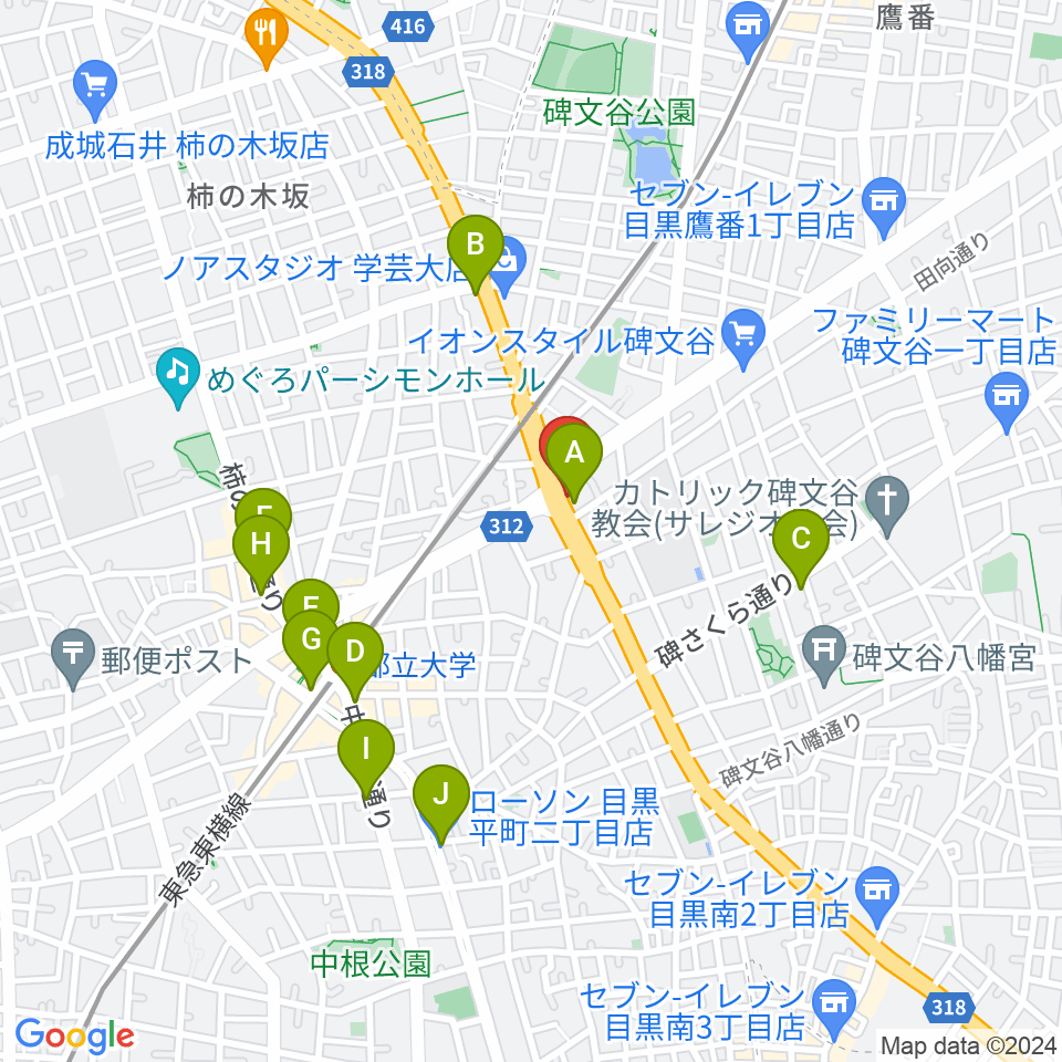 あすなろスタジオ周辺のコンビニエンスストア一覧地図