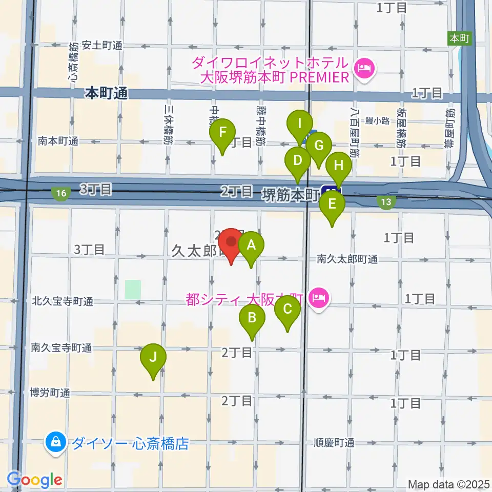 クラブマーキュリー周辺のコンビニエンスストア一覧地図
