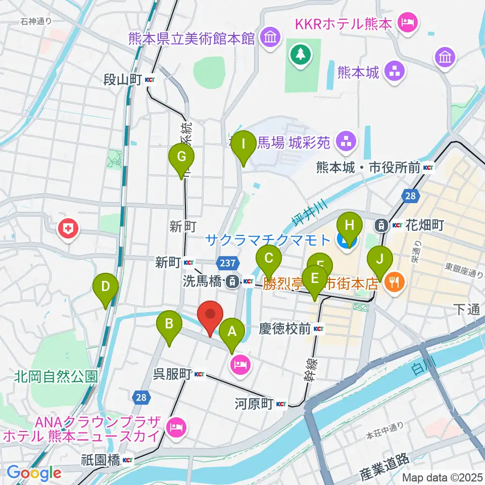 ピュアリィ西館レンタルスペース周辺のコンビニエンスストア一覧地図