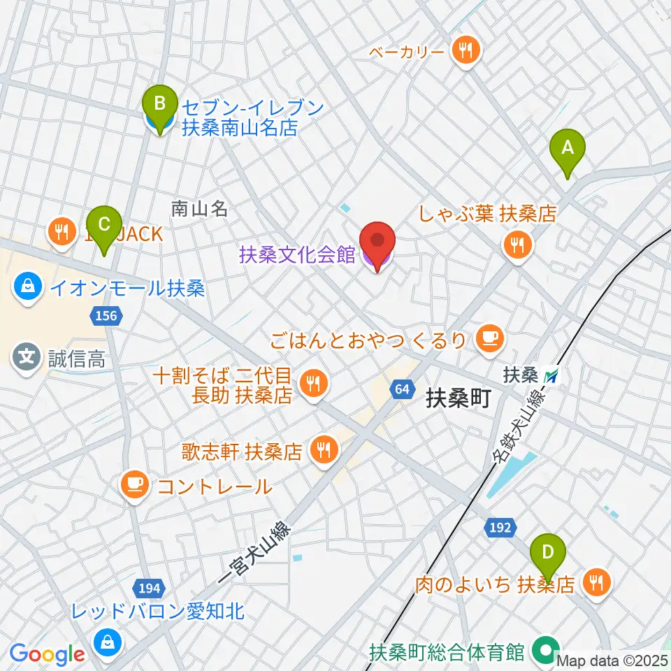 扶桑文化会館リハーサル室・ホール周辺のコンビニエンスストア一覧地図