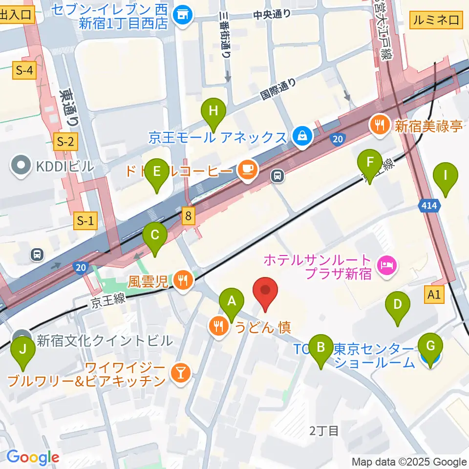 プーク人形劇場周辺のコンビニエンスストア一覧地図