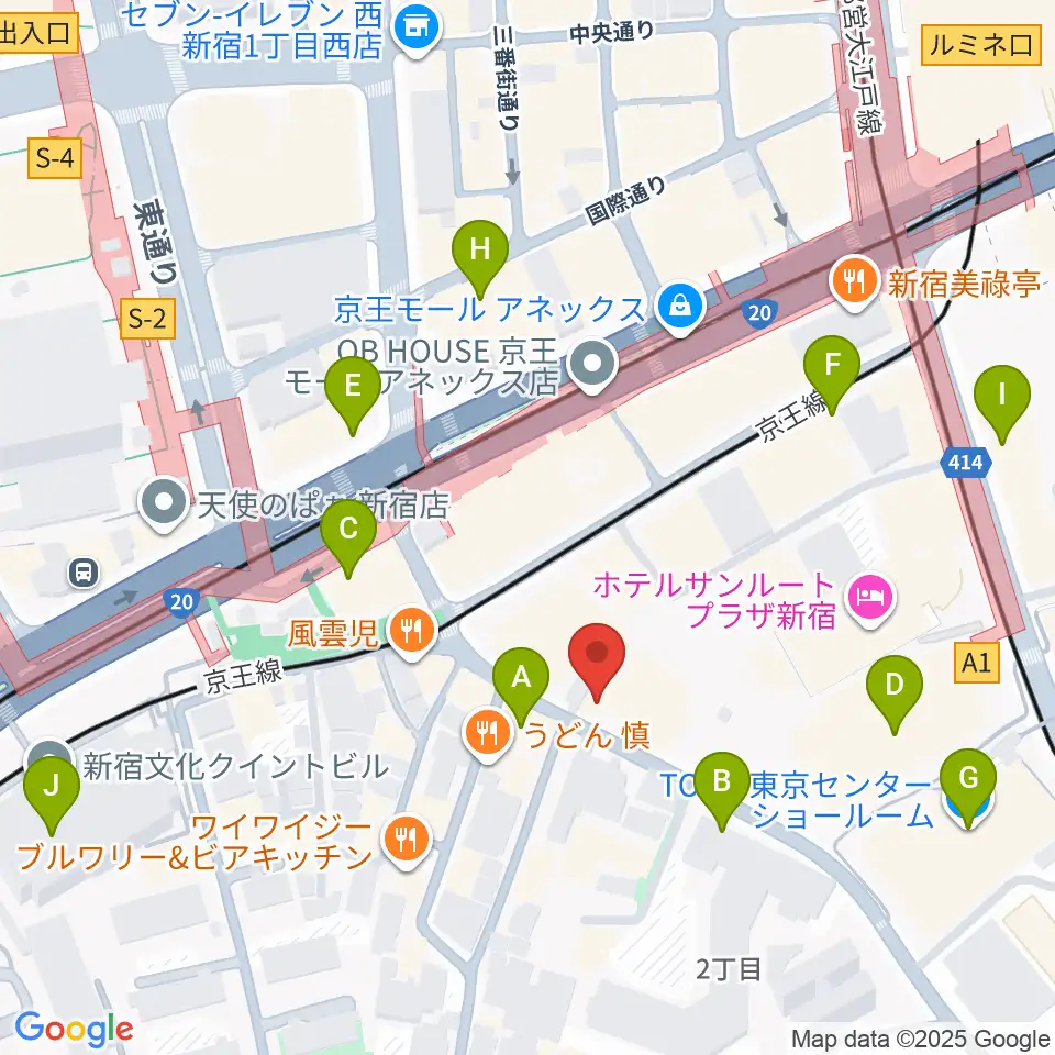 プーク人形劇場周辺のコンビニエンスストア一覧地図