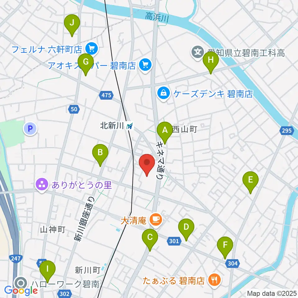 碧南市芸術文化ホール周辺のコンビニエンスストア一覧地図