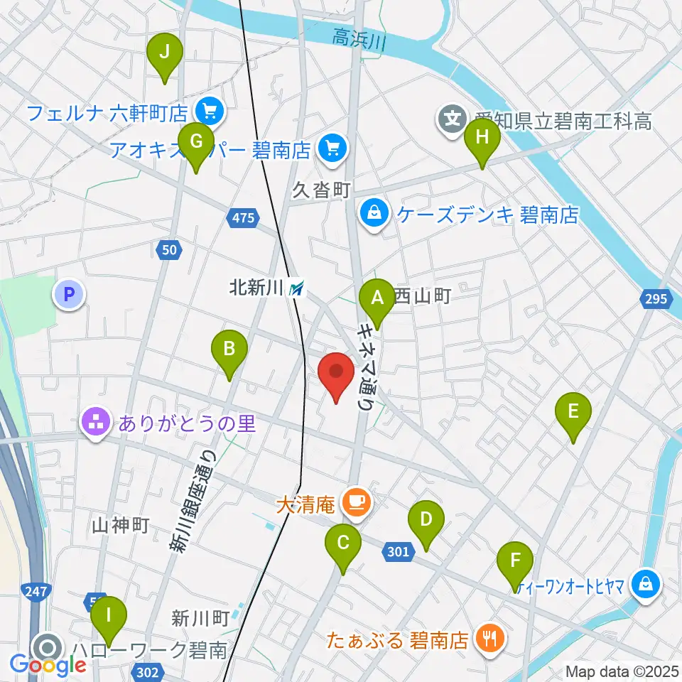 碧南市芸術文化ホール周辺のコンビニエンスストア一覧地図