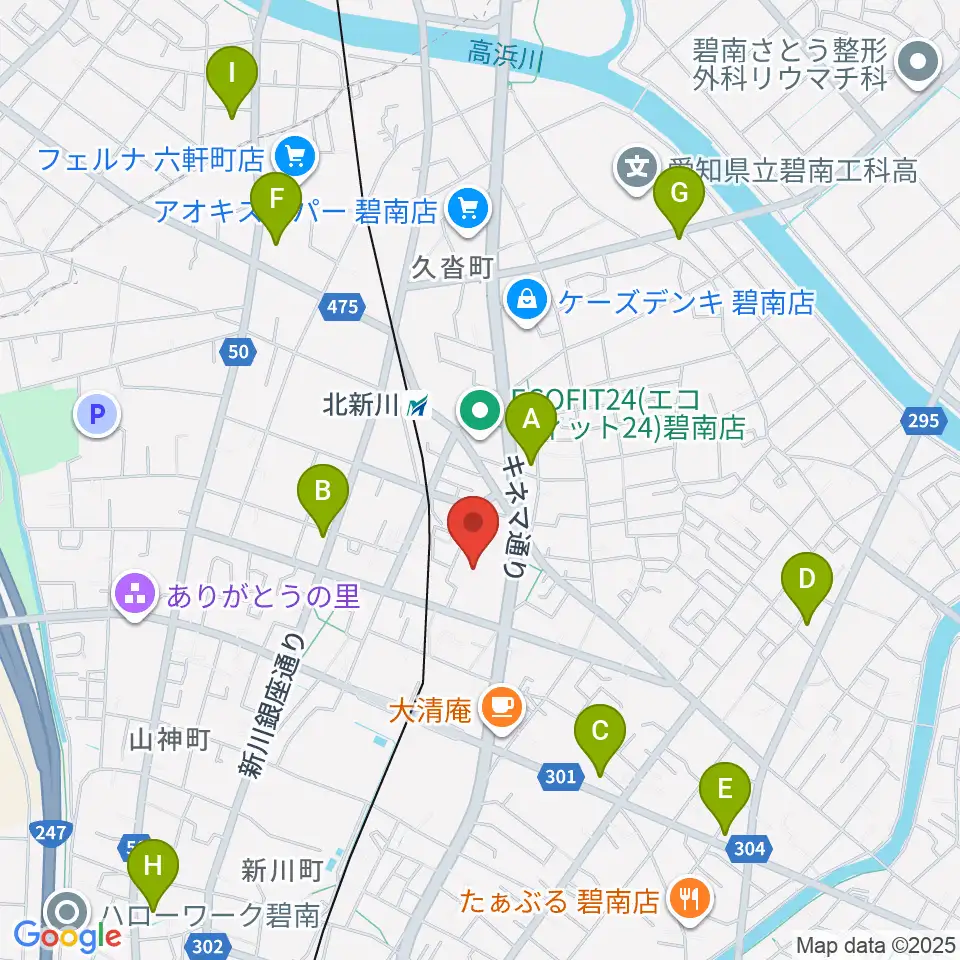 碧南市芸術文化ホール周辺のコンビニエンスストア一覧地図