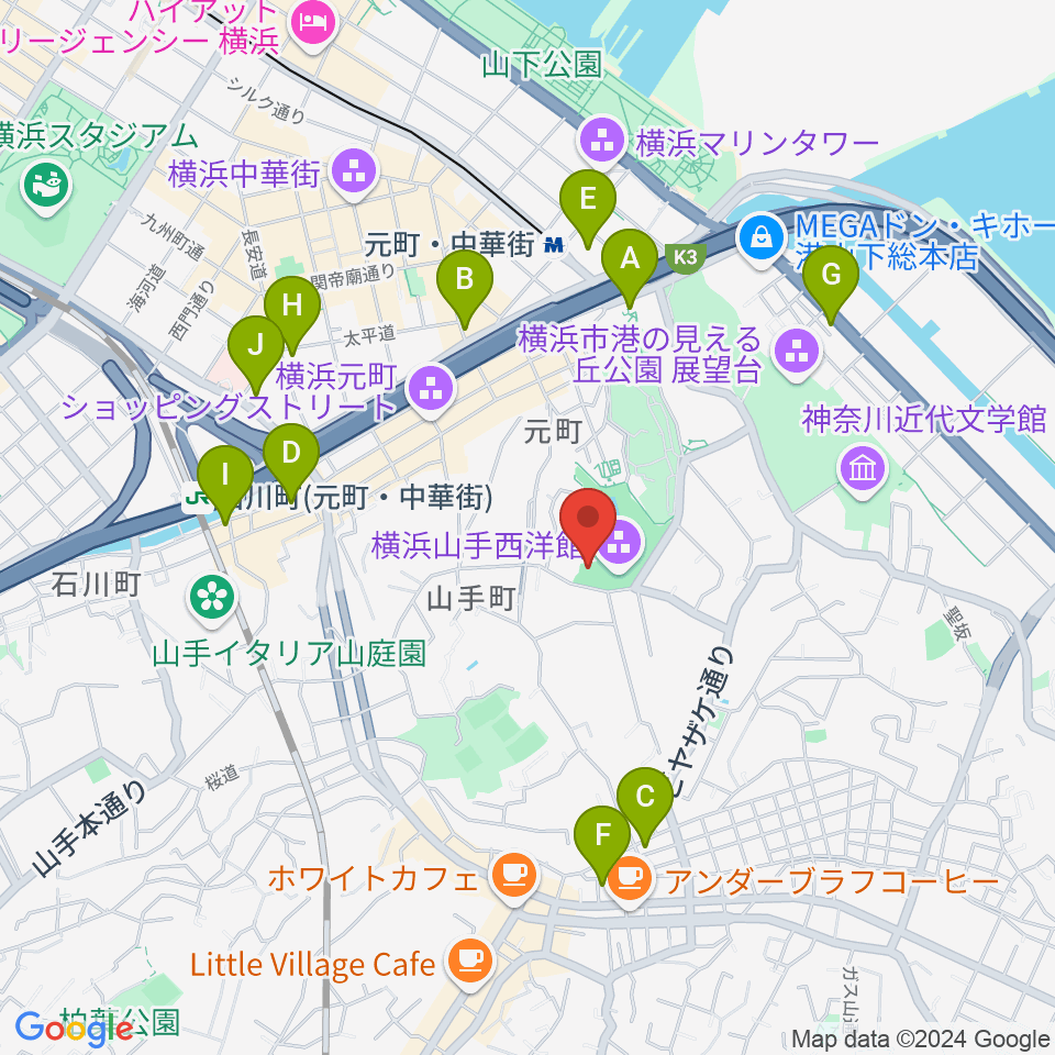 ベーリック・ホール周辺のコンビニエンスストア一覧地図