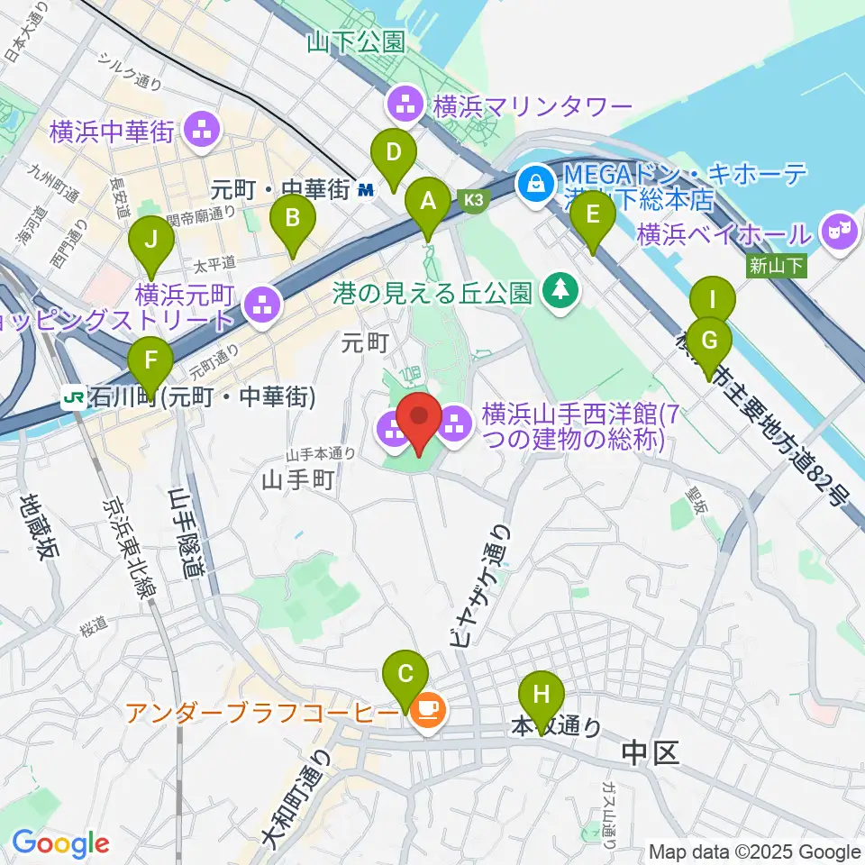 エリスマン邸周辺のコンビニエンスストア一覧地図