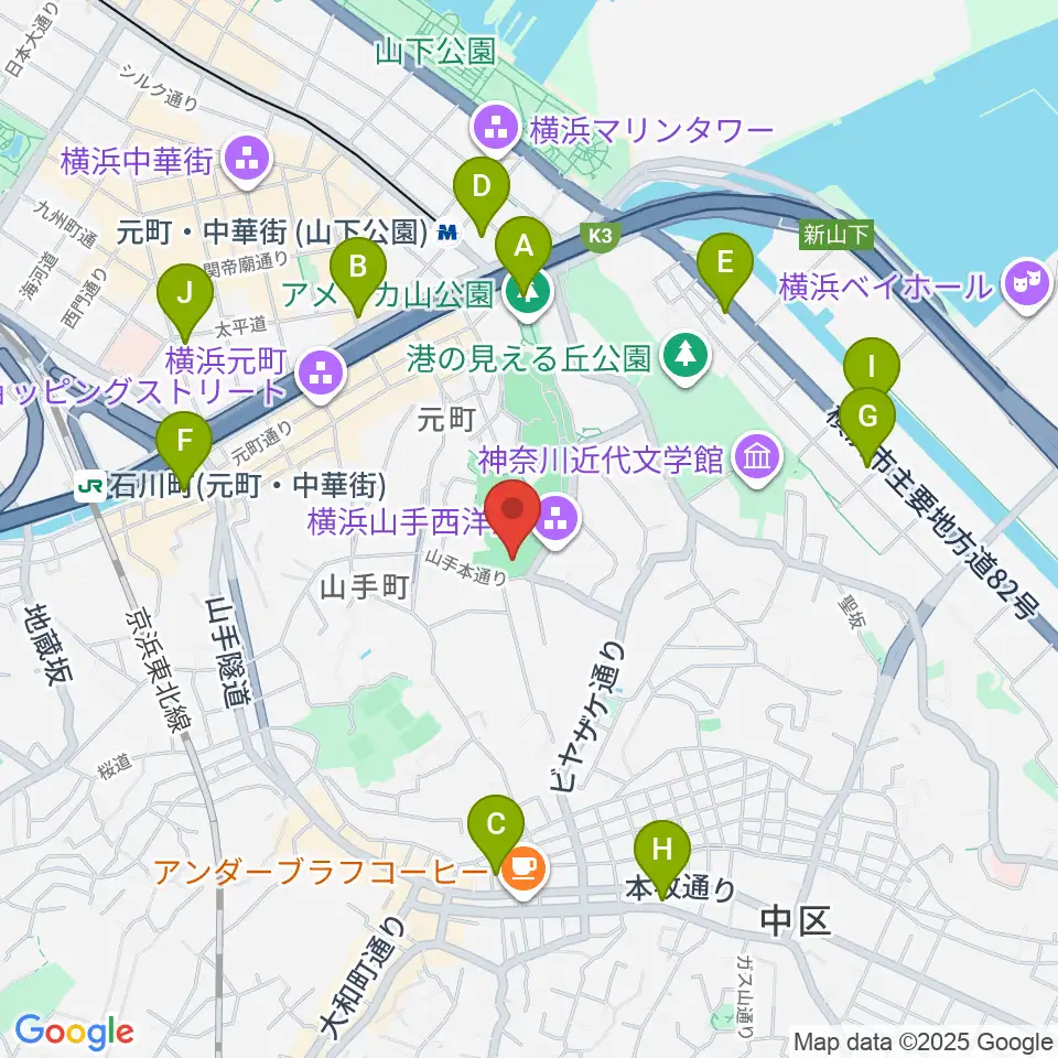 エリスマン邸周辺のコンビニエンスストア一覧地図