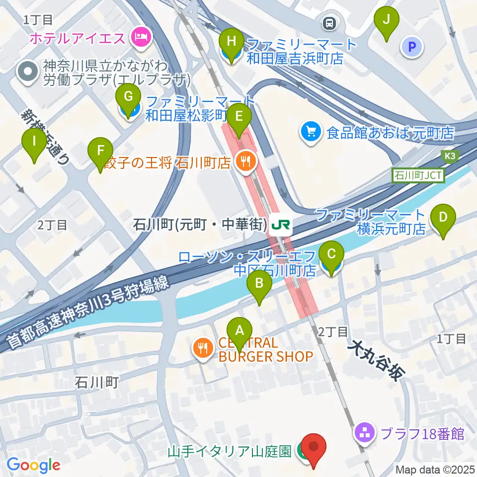 外交官の家周辺のコンビニエンスストア一覧地図