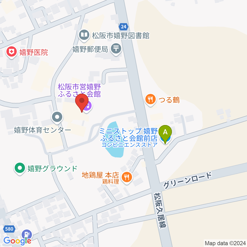 嬉野ふるさと会館周辺のコンビニエンスストア一覧地図